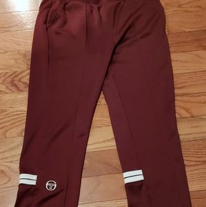Sergio Tacchini Maroon Track Pants, 32-34 waist. Never worn. Mint condition.